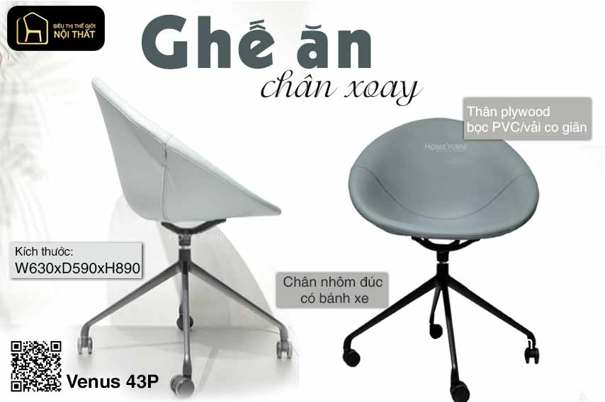 Ghế ăn chân xoay