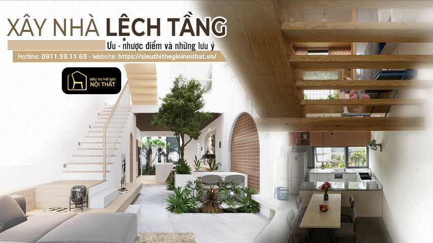 xây nhà lệch tầng