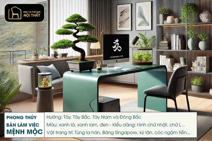 phong thuỷ bàn làm việc