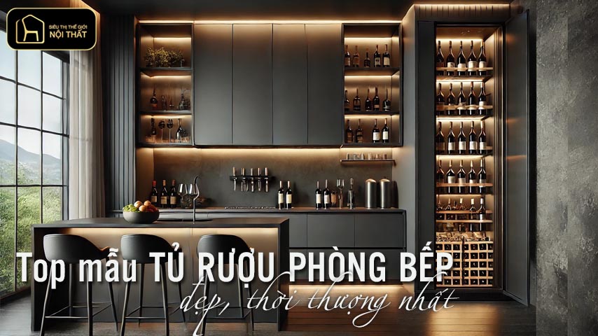 Tủ rượu phòng bếp