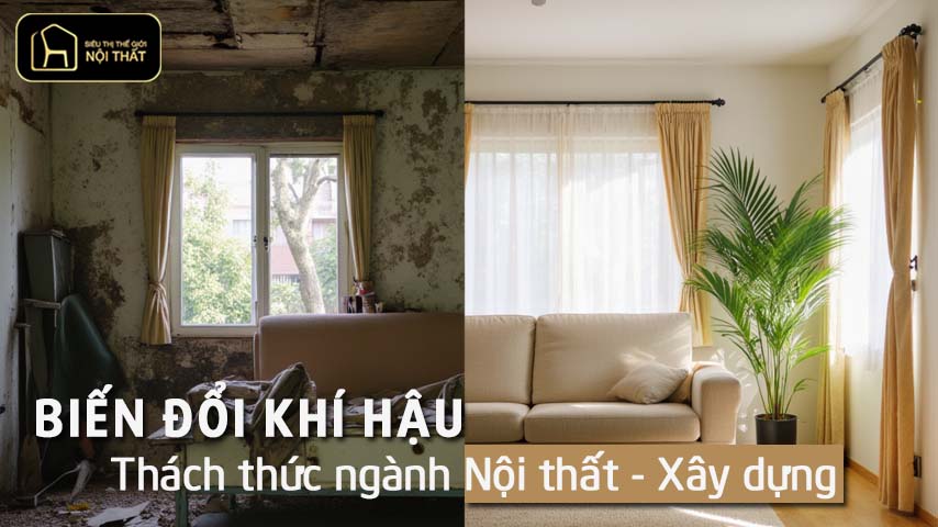 Biến đổi khí hậu thách thức nội thất và xây dựng