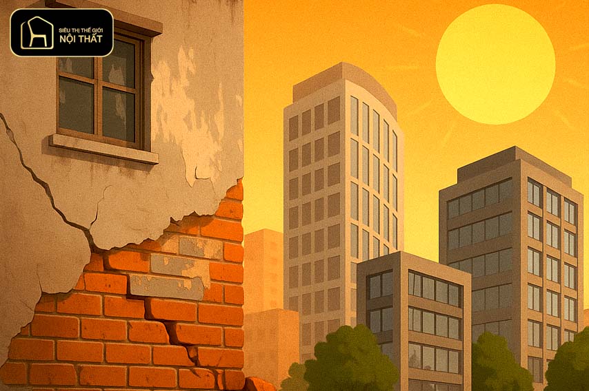 Biến đổi khí hậu thách thức nội thất và xây dựng
