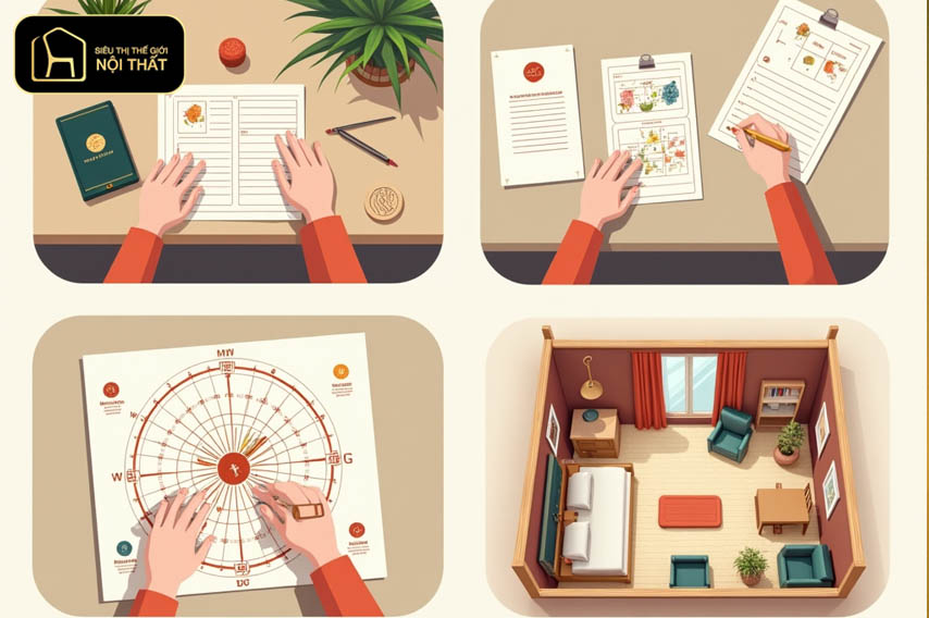 Sinh khí, Thiên Y, Diên Niên, Phục vị trong thiết kế nội thất