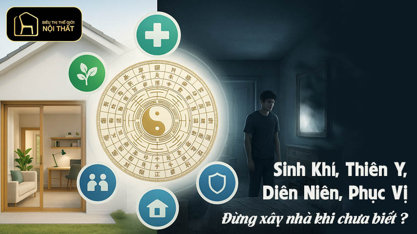 Sinh khí, Thiên Y, Diên Niên, Phục vị trong thiết kế nội thất