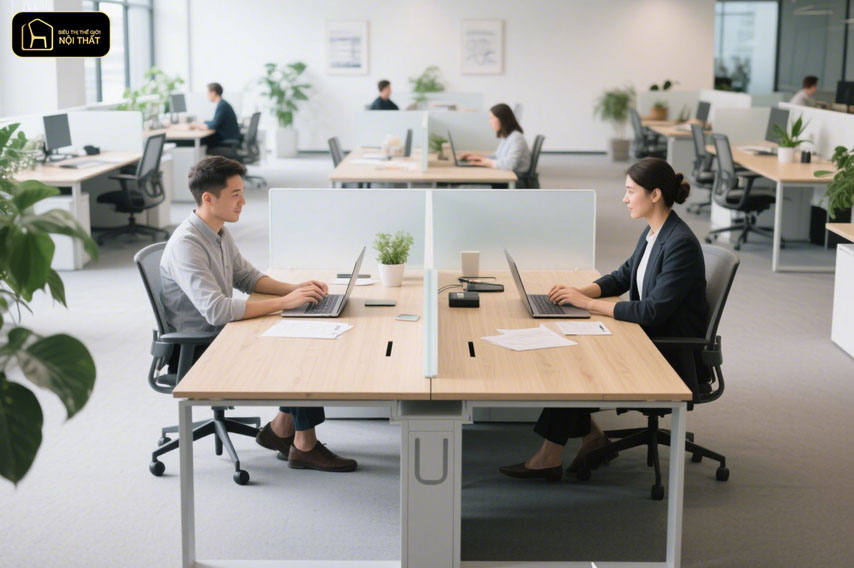 Thiết kế phòng làm việc cho 2 người