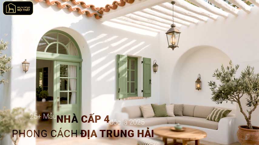 25+ Mẫu nhà cấp 4 phong cách địa trung hải độc lạ 2023