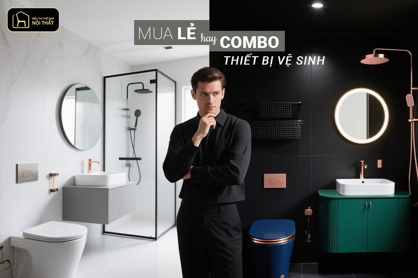 Combo thiết bị vệ sinh & lựa chọn mua lẻ
