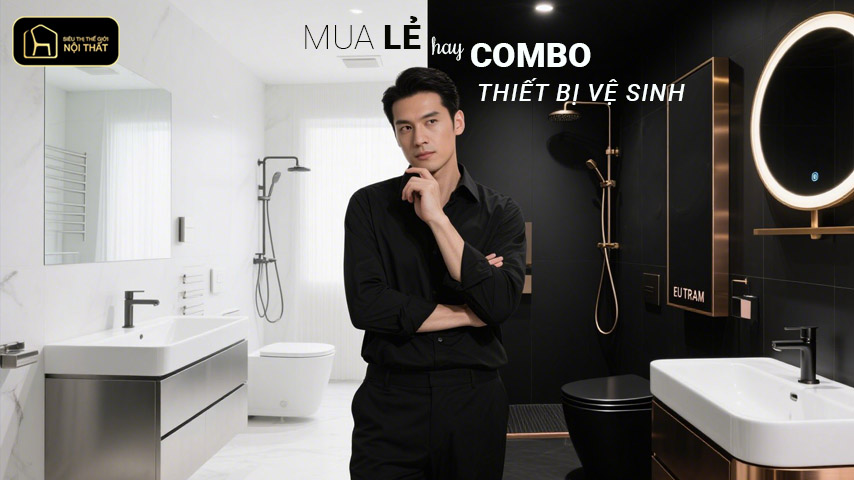 Combo thiết bị vệ sinh & lựa chọn mua lẻ: Ưu – nhược điểm & cách chọn phù hợp