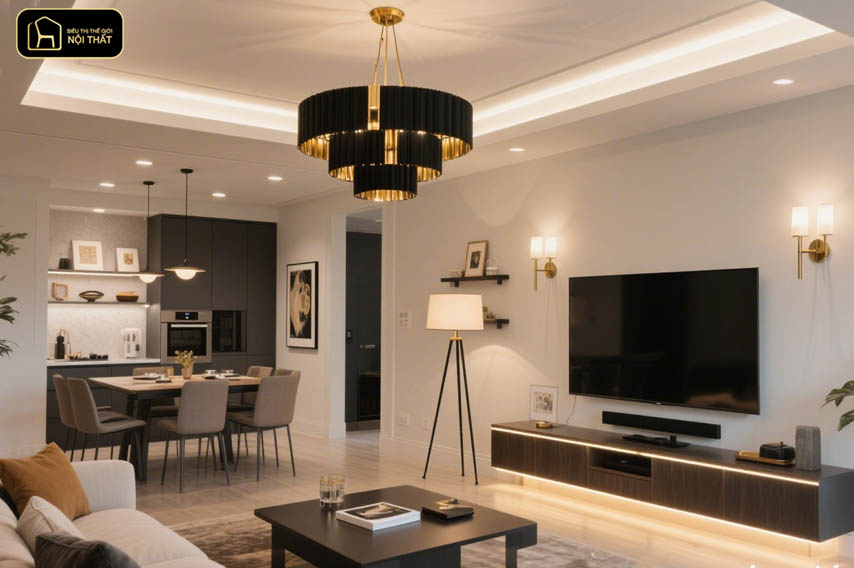 Sử dụng đèn trang trí nội thất
