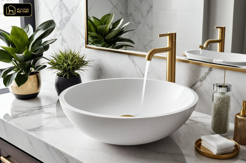 vòi lavabo đồng mạ crom
