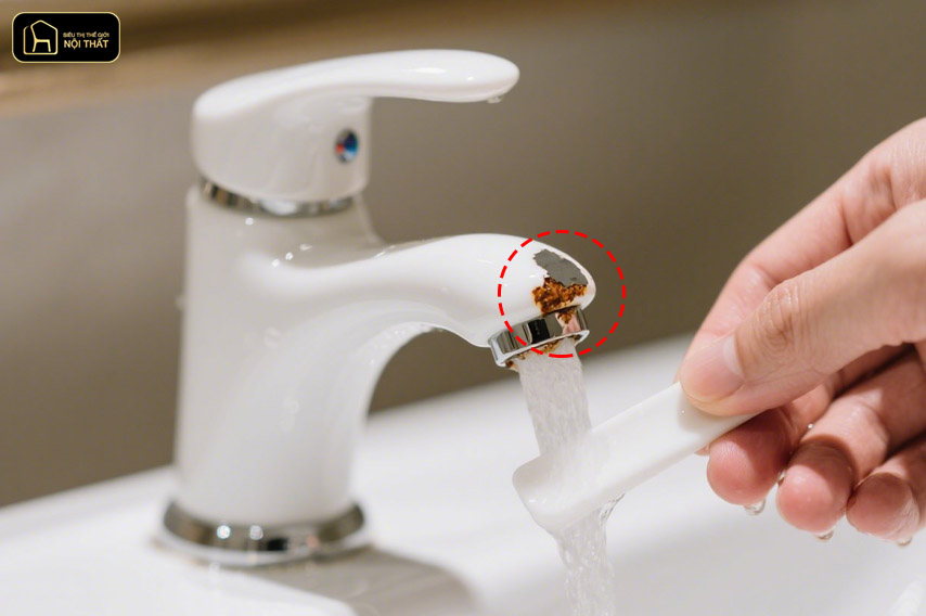vòi lavabo phủ sứ