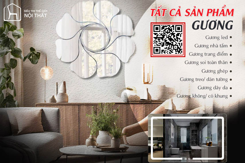 Gương Dehome trang trí nội thất sang trọng, tinh tế cho mọi không gian