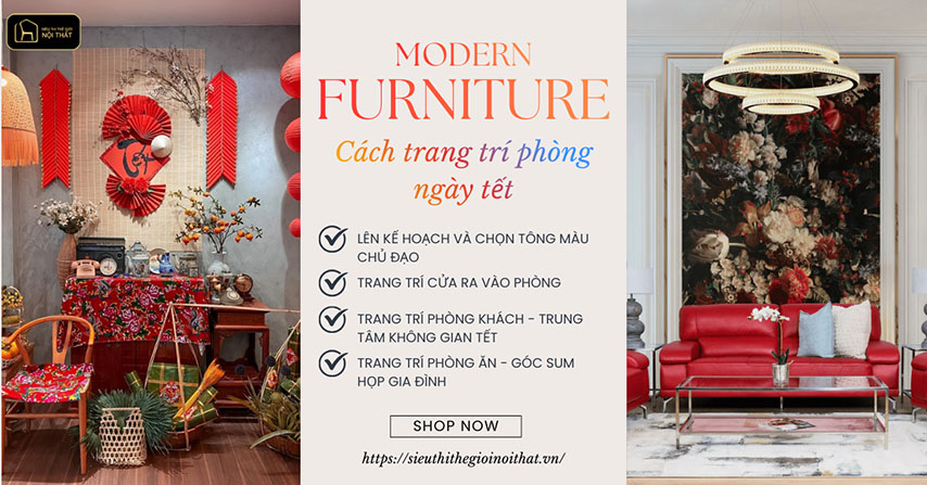 20+ cách trang trí phòng ngày Tết đẹp, ấm cúng và đầy may mắn