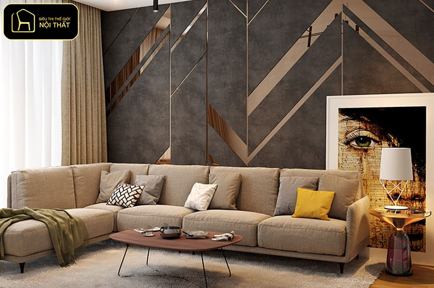 Decor tường phòng khách - Decor phòng khách hiện đại đề cao sự tối giản và công năng.