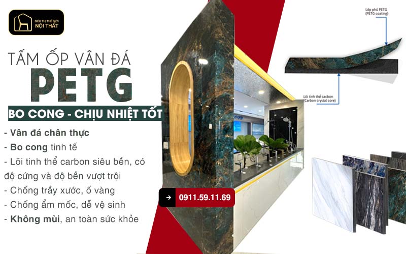 Vật liệu nội thất ốp tường petg