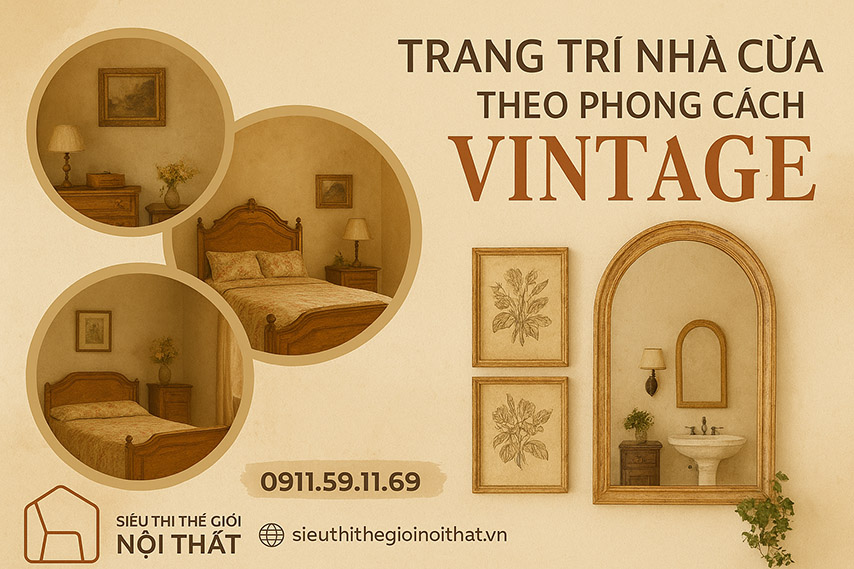 Trang trí nhà cửa theo phong cách vintage