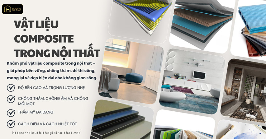 Vật liệu composite trong nội thất: Giải pháp hiện đại và bền vững