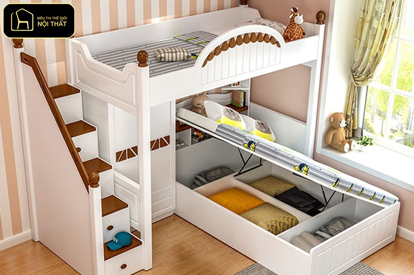 Nội thất thông minh - Giường tầng thông minh kết hợp tủ quần áo và bàn học cho bé