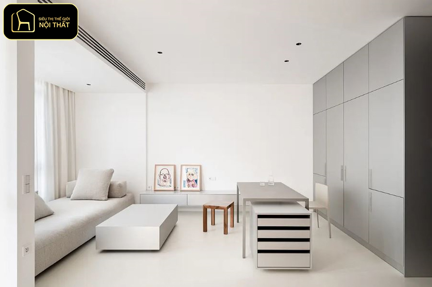 Thiết kế nội thất tối giản - Ưu tiên các loại tủ cánh phẳng, ít chia ô