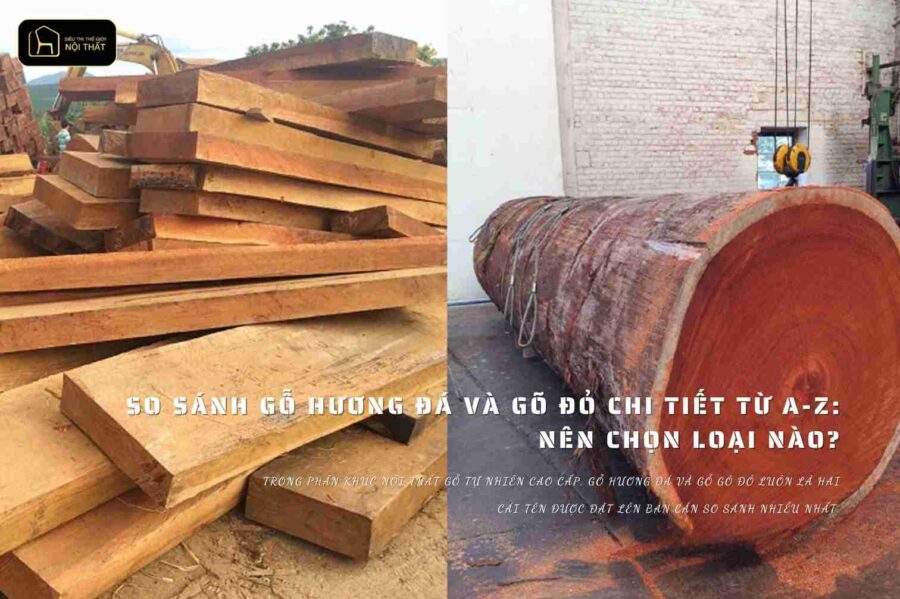 So sánh gỗ hương đá và gõ đỏ chi tiết từ A-Z: Nên chọn loại nào?
