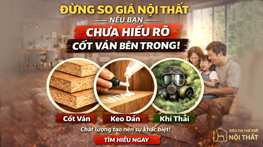 cốt ván và bề mặt nội thất