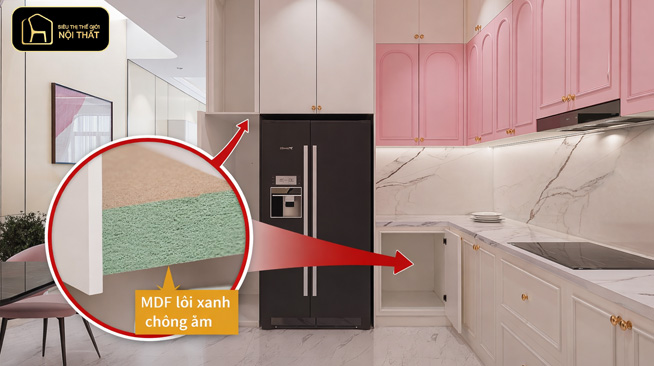 thùng tủ mdf lõi xanh chống ẩm