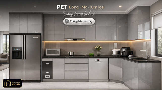 Nên làm tủ bếp bằng chất liệu gì?