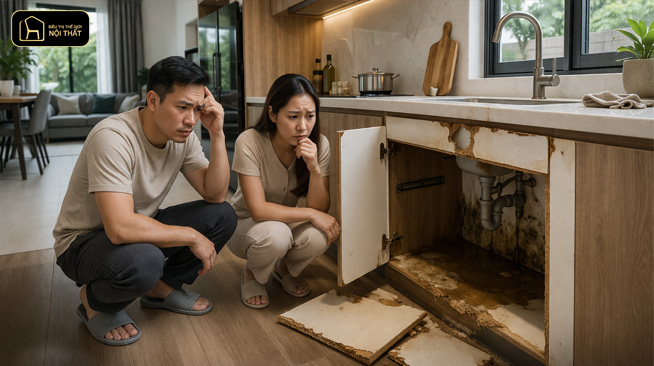 Nên làm tủ bếp bằng chất liệu gì?