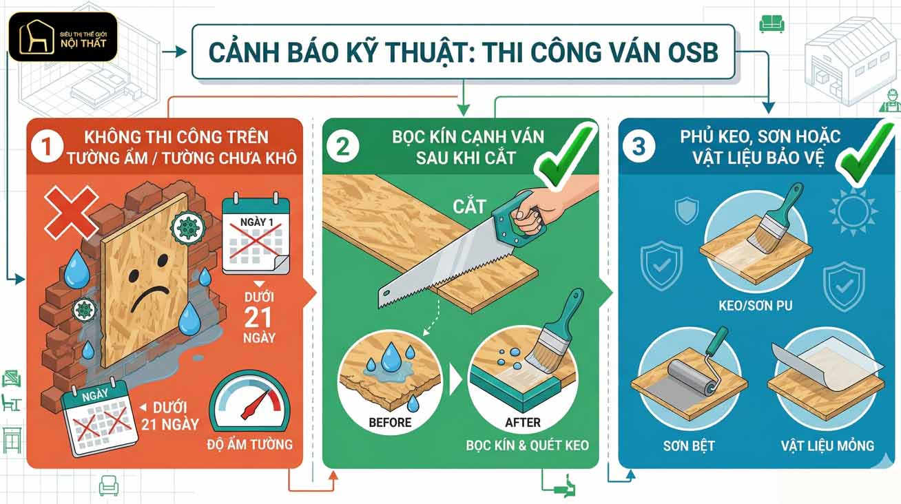 nguyên tắc thi công ván osb chuẩn