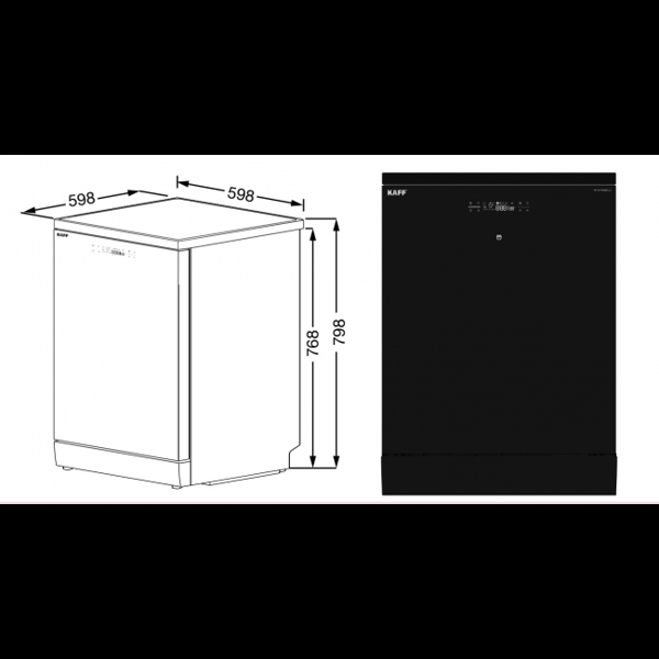 Máy Rửa Chén KAFF KF-S17805B LUX - Ảnh 3