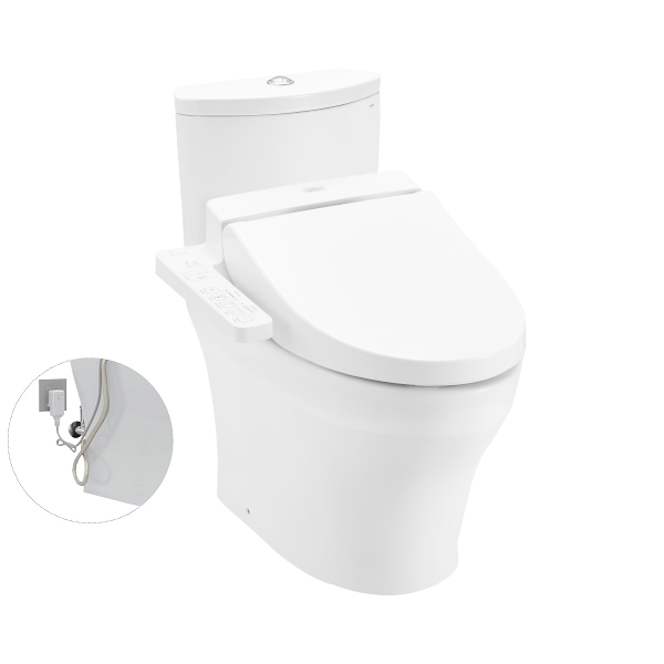 Bàn cầu hai khối, kèm nắp rửa điện tử WASHLET dòng C2