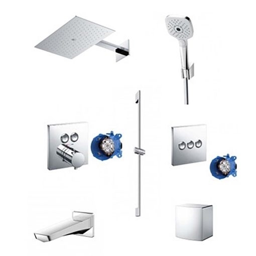 Bộ kết hợp sen âm tường Z series dáng vuông
