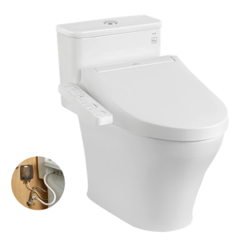 Bàn cầu 1 khối kèm nắp rửa điện tử WASHLET dòng C2