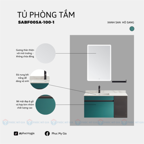 Alternative view of TỦ PHÒNG TẮM HIỆN ĐẠI SABF005A-100-1