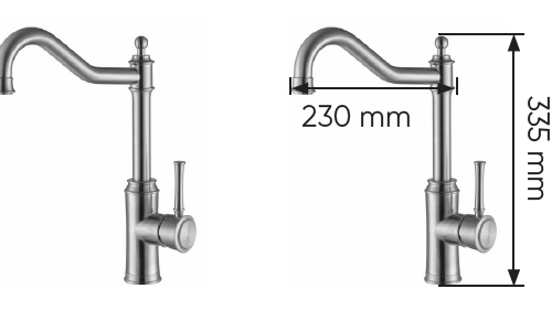 Vòi inox bồn rửa chén KF-FC606