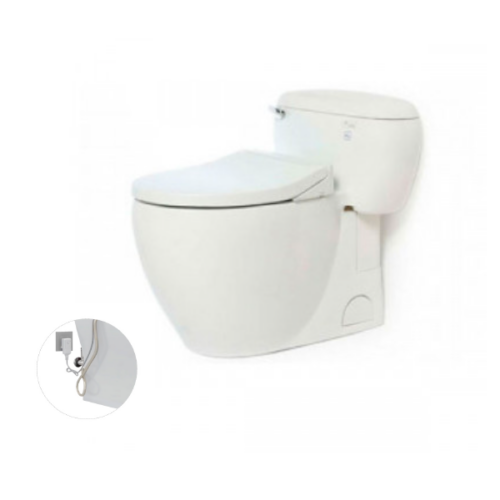Bàn cầu một khối, nắp đóng êm kèm vòi rửa nước lạnh TCW07S