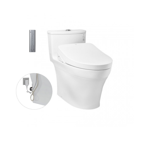 Bàn cầu xí bệt một khối kèm nắp rửa điện tử WASHLET dòng S7 TCF4911Z (220V)