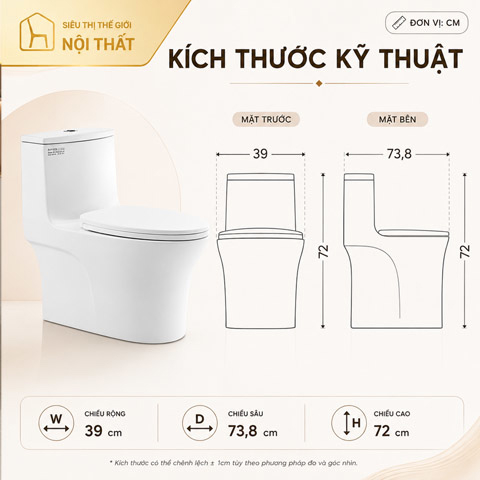 Bồn cầu 1 khối Letton Luxury LK 5002