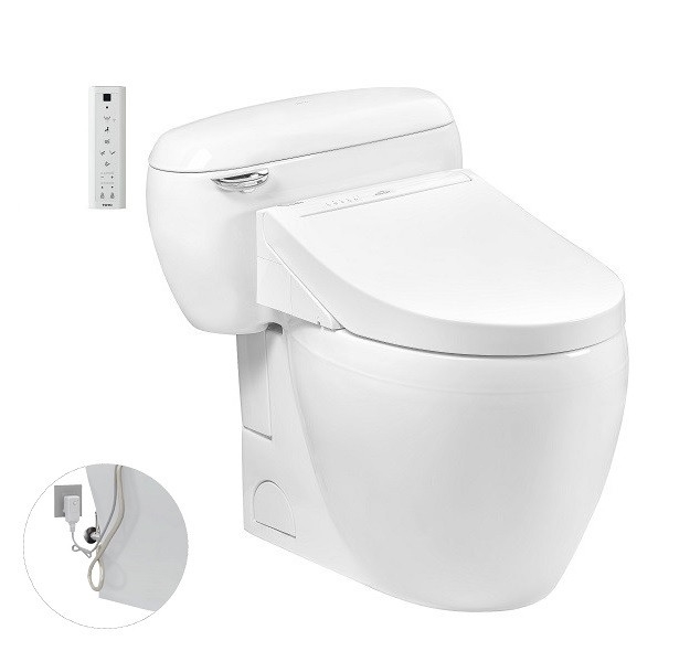 Bàn cầu một khối, kèm nắp rửa điện tử WASHLET dòng C5