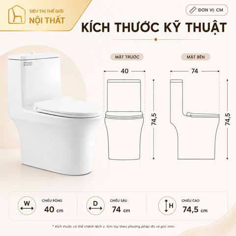 Bồn cầu 1 khối Letton Luxury LKX 117