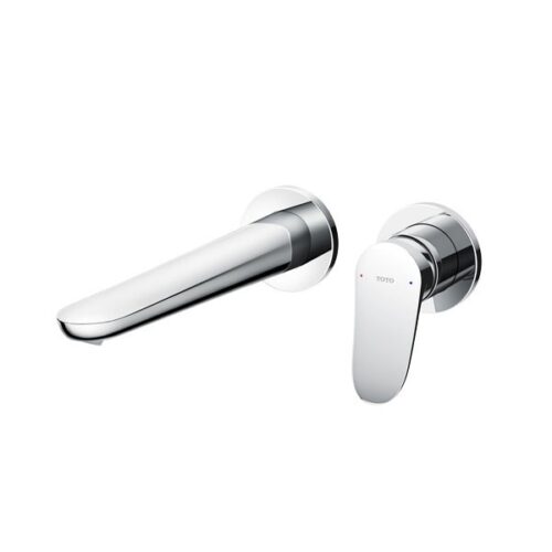 Vòi chậu gật gù nóng lạnh gắn tường LF (2 lỗ)