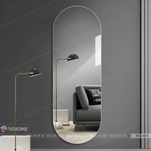 Gương đứng toàn thân khung sơn tĩnh điện màu trắng DKL616C