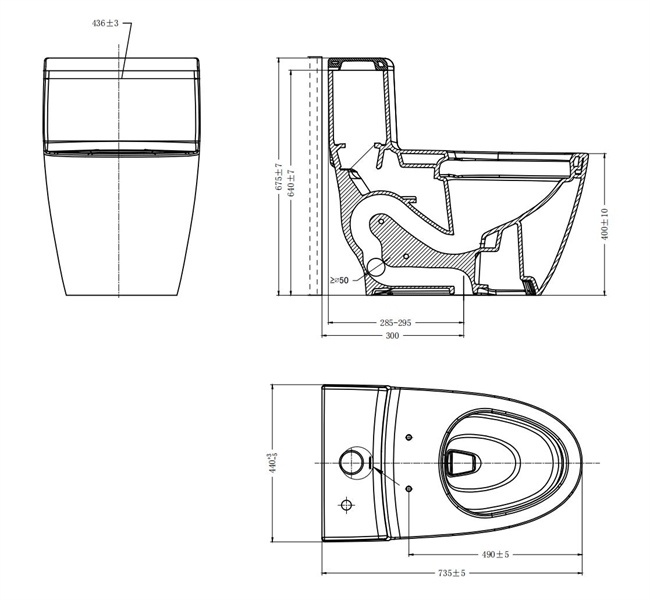 Bàn Cầu Liền Khối - Ảnh 2