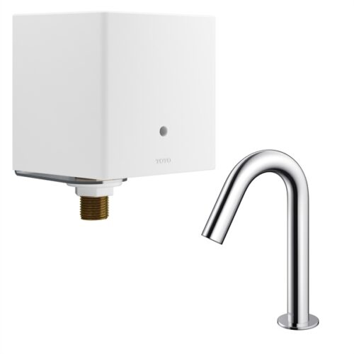 Vòi lavabo cổ cao cảm ứng (Loại gắn bàn) kèm bộ điều khiển vòi cảm ứng kèm dây cấp, van dừng