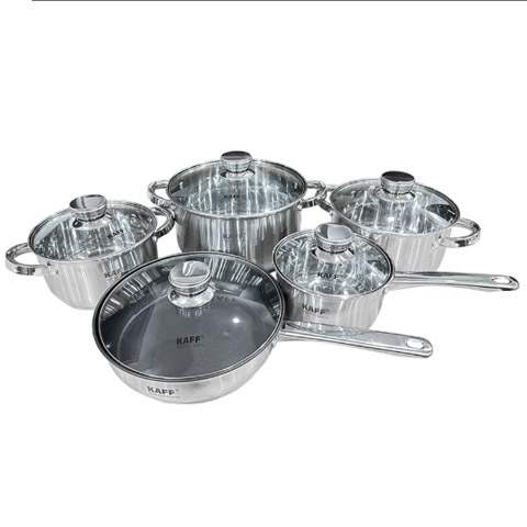 Bộ nồi chảo inox 10 món KF - ST005Fr