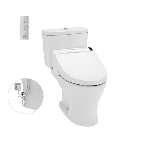 Bàn cầu hai khối, kèm nắp rửa điện tử WASHLET dòng C5