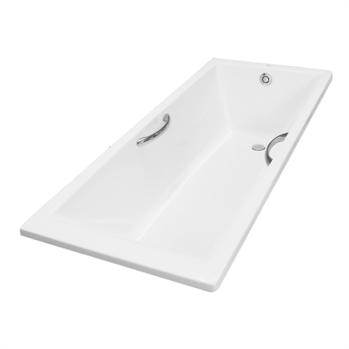Bồn tắm nhựa có tay vịn, không yếm