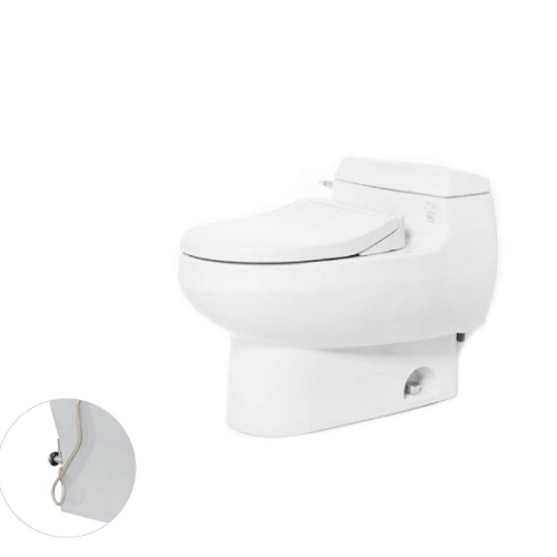 Bàn cầu một khối, nắp đóng êm kèm vòi rửa nước lạnh TCW07S