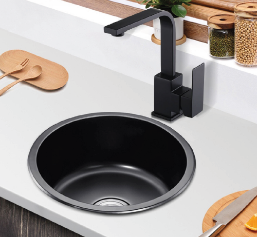 Chậu rửa bát âm dáng tròn KAFF GRANITE KF-CR460B