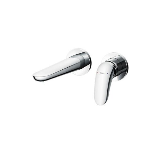 Vòi chậu gật gù nóng lạnh gắn tường LC (2 lỗ)